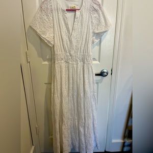 Anthropologie Somerset dress in white